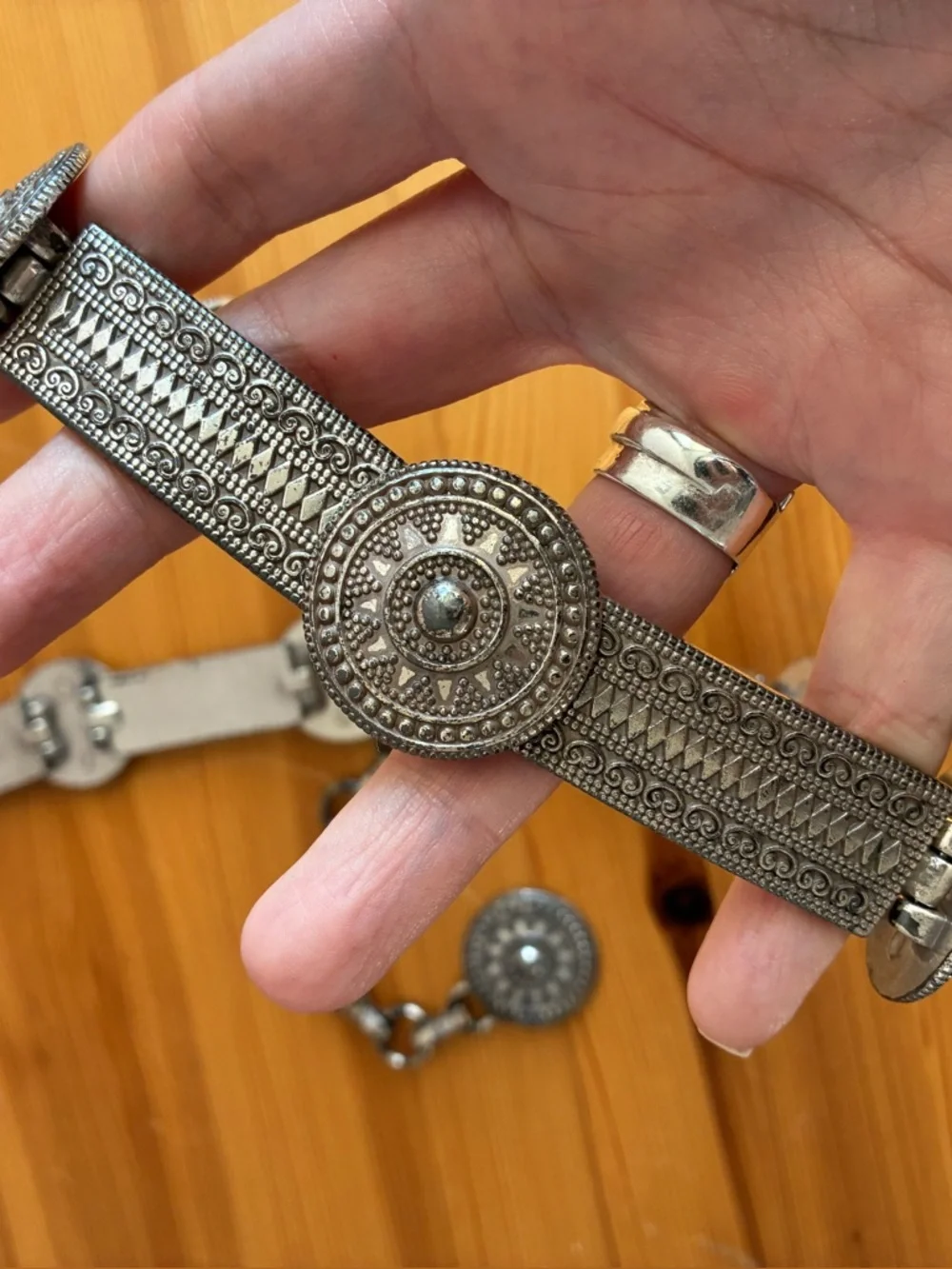 Vintage All Metal Concho Boho Belt